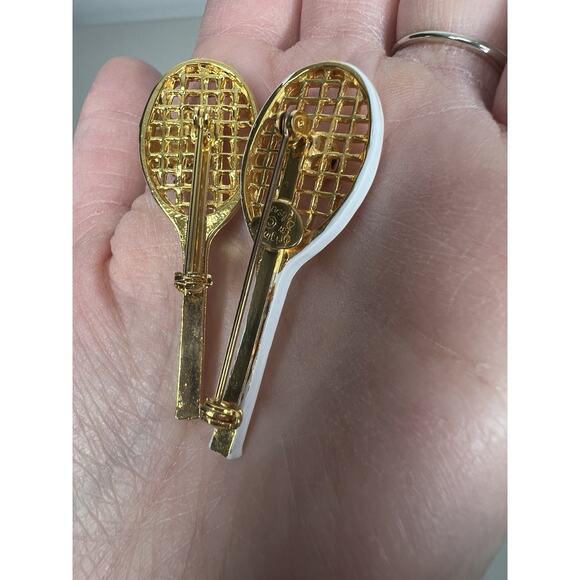 Vintage Original by Robert Tennis Racket Set Lady Bug Tennis Ball Brooch Pins - Picture 5 of 8